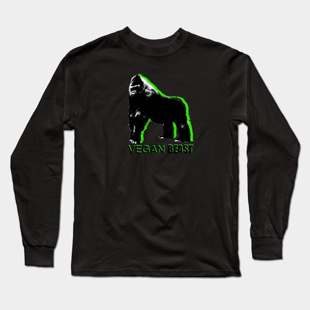 Vegan beast Long Sleeve T-Shirt by inshapeuniverse